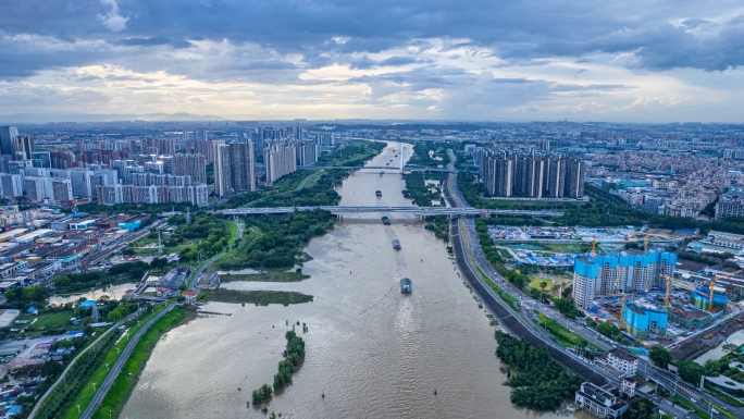 佛山东平河内河航运 绿岛湖湿地公园