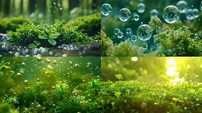 130多组镜头 水滴 溪流 露珠 溪水