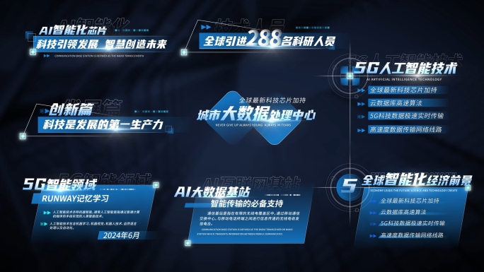 科技企业商务字幕条角标小标题