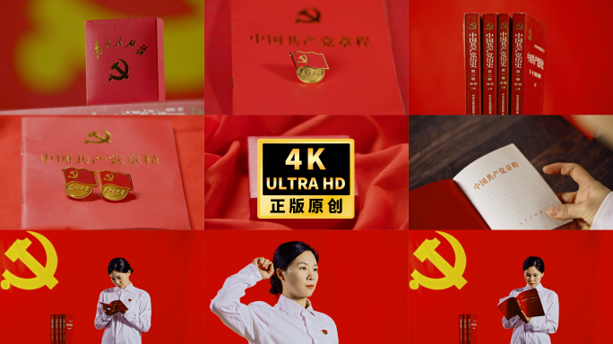 【肖像已授权】七一入党宣誓党建读党史党徽