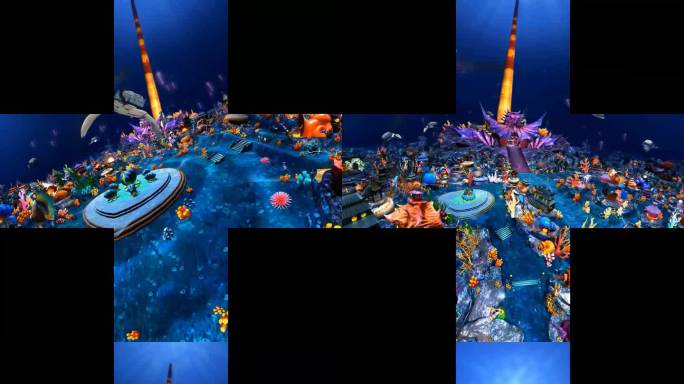 魔幻海底奇幻海洋沉浸全息裸眼3D全息素材