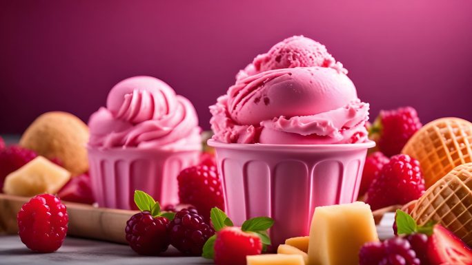 冰淇淋 草莓冰淇淋