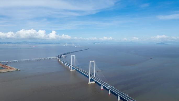 【4K】航拍深中通道延时合集