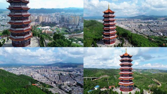 文山文笔塔航拍