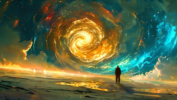 梦幻通天大门星空抽象艺术星际空间