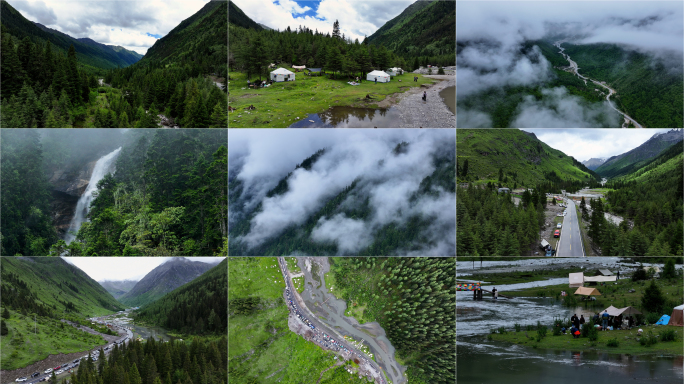 川西风景理小路航拍合集