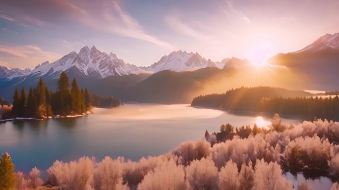 风景山水 风景 自然 风光 森林湖泊合集