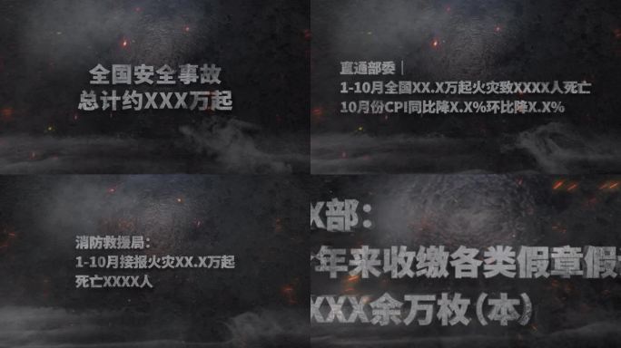 安全生产消防简洁大气文字标题