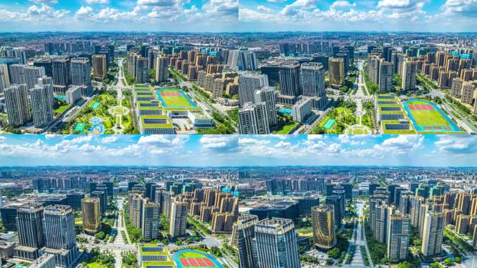 佛山禅城智慧新城航拍延时