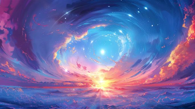 【6K】 梦幻天空 漫画星空天空 01