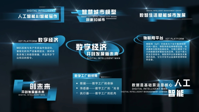 科技字幕文字