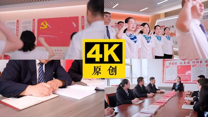 入党宣誓 党建会议 党员教育