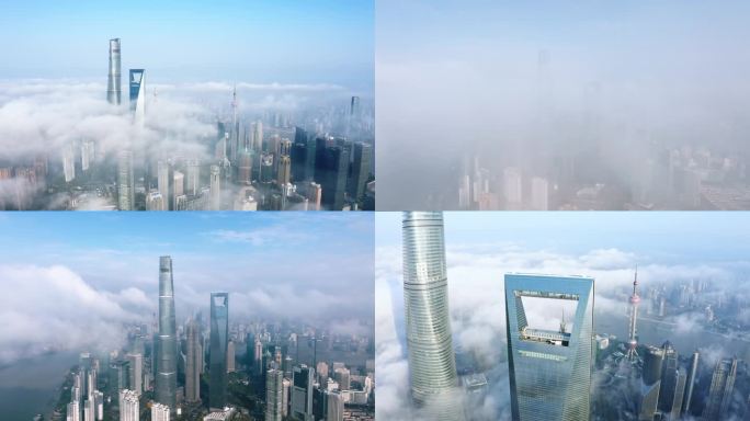 上海陆家嘴平流雾