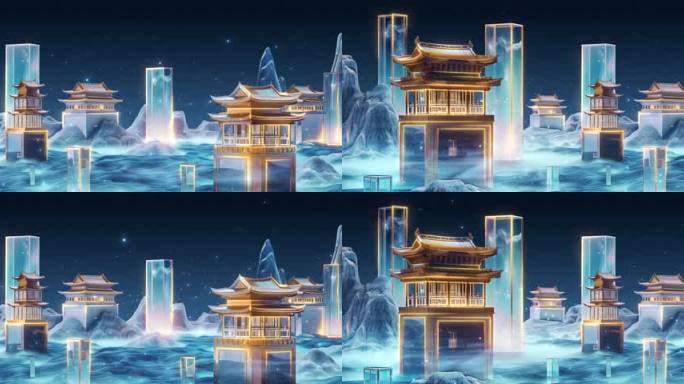 6k梦幻宫殿水晶场景loop