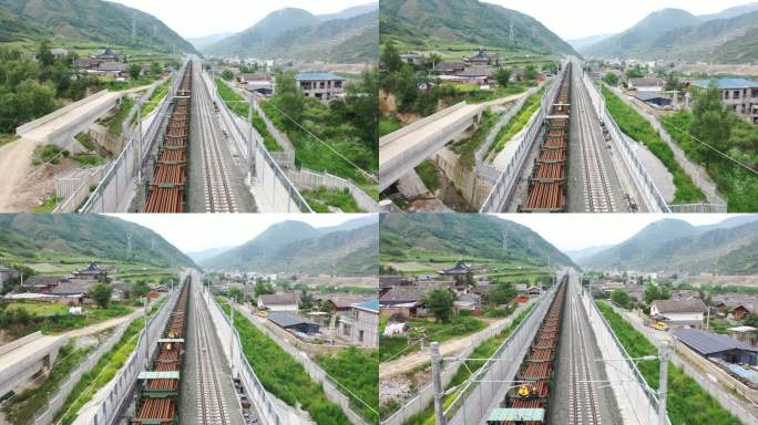 川青铁路铺轨