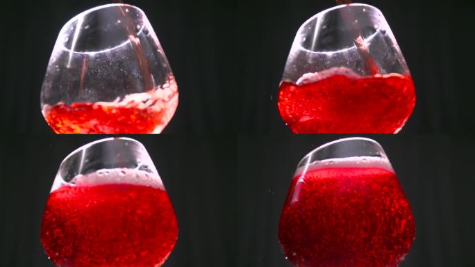 蓝莓酒 果酒 倒酒 红酒