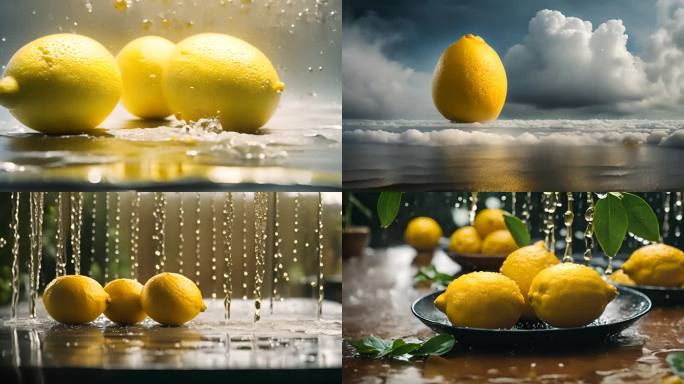 新鲜柠檬 柠檬丰收 柠檬采摘 新鲜水果