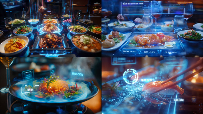 4K高帧率未来餐厅创意素材
