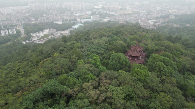 4K航拍南京汤山山顶公园