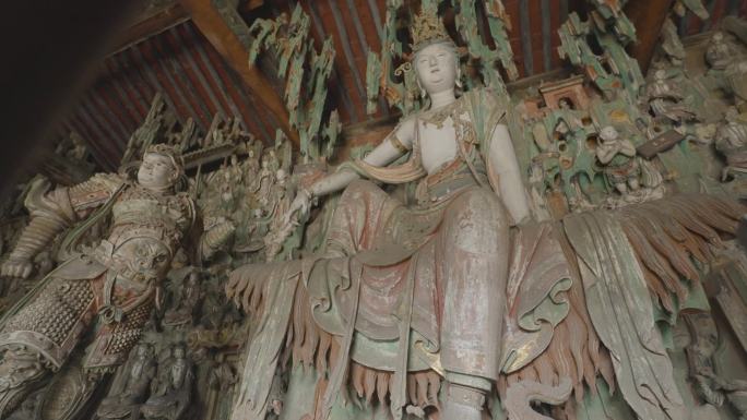 4K山西平遥双林寺雕塑明代塑像彩塑