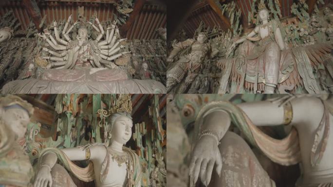 4K山西平遥双林寺雕塑明代塑像彩塑