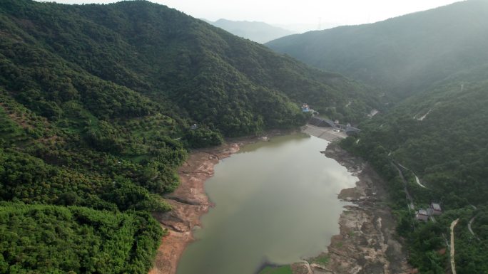 从化石门南大水库枯水期航拍