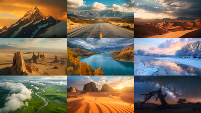 新疆风景高原景观自然风光合集