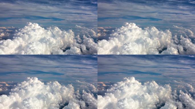 平流层航拍云层耶稣光
