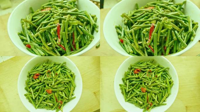 炒豇豆4K视频素材