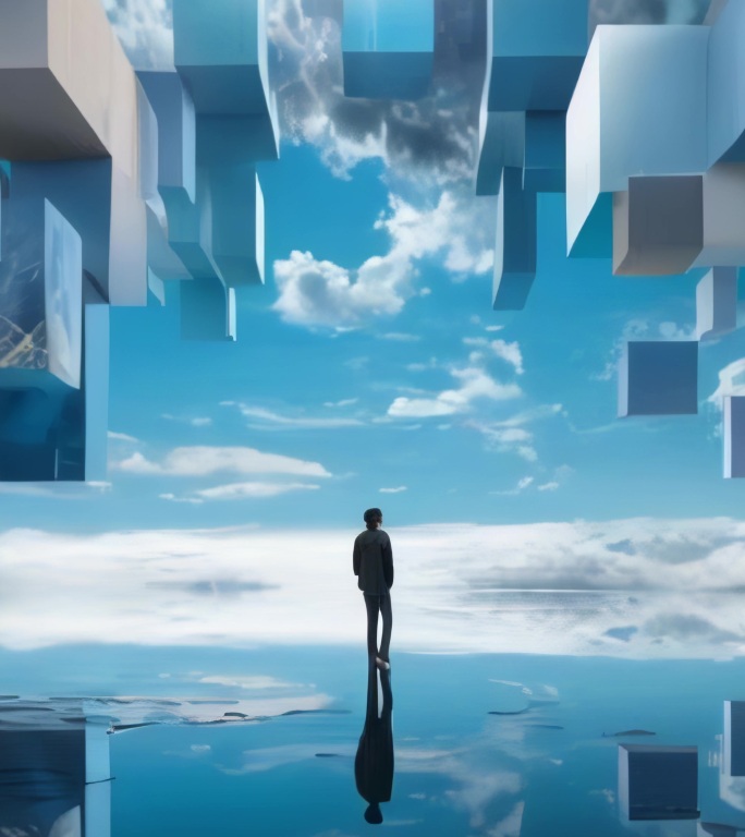 竖屏超现实空间形式虚幻概念视频