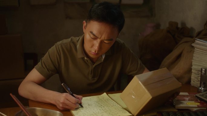 怀旧复古夜晚加班记账