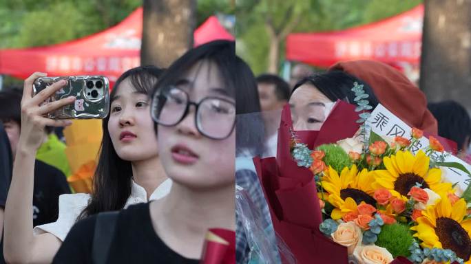 高考门外等待的家长