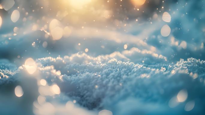 唯美下雪 雪景 户外下雪