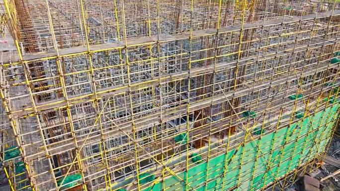 房屋建筑框架，施工现场景观