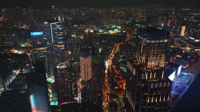 充满活力的香港夜空