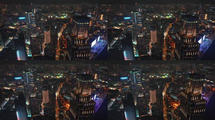 充满活力的香港夜空