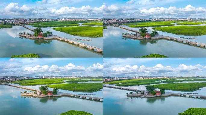 【洛阳桥天空之镜】泉州洛阳桥延时视频
