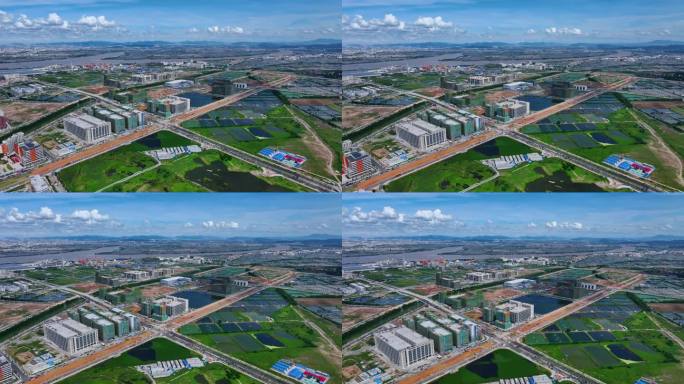 广东省江门市江海区高新区产业园航拍
