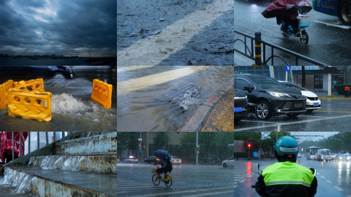 暴雨城市内涝下雨洪涝灾害
