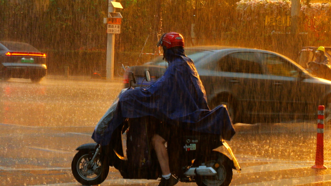 暴雨城市内涝下雨洪涝灾害