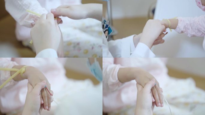 医院护士给病人打点滴