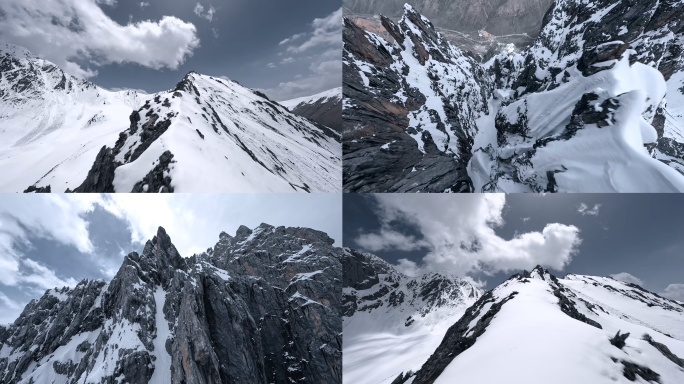 穿越机雪山航拍 FPV雪山空镜