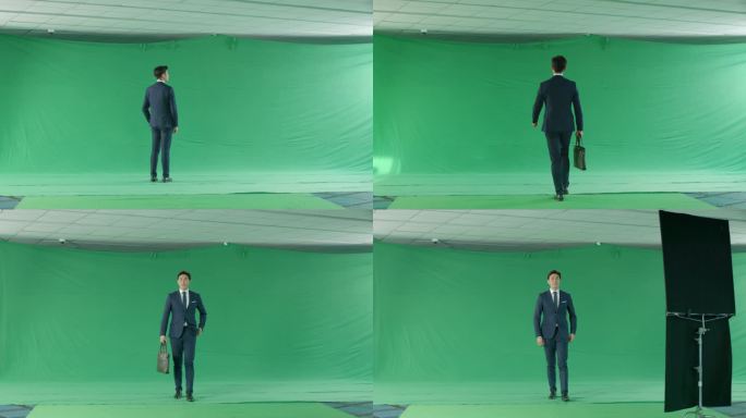 精英男人绿幕抠像素材
