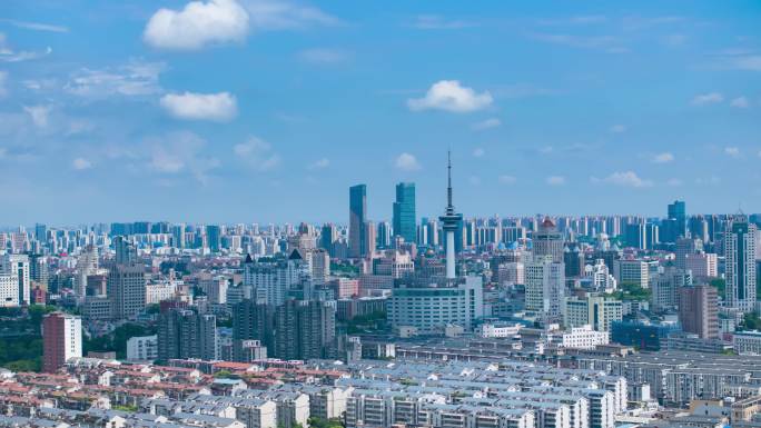 南通城市风光航拍延时空镜合集