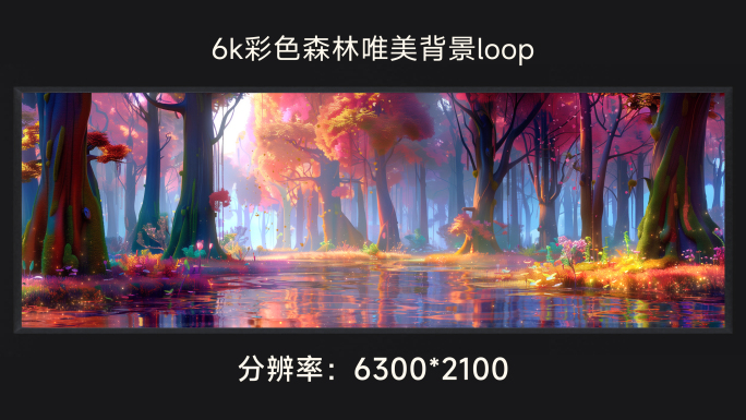 6k彩色森林唯美背景loop