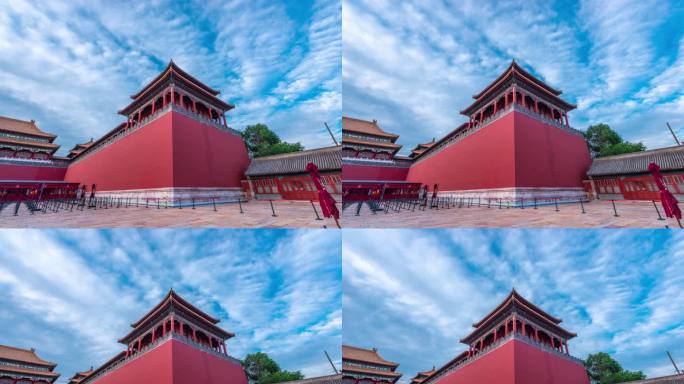 2024北京故宫博物院午门城墙风光延时