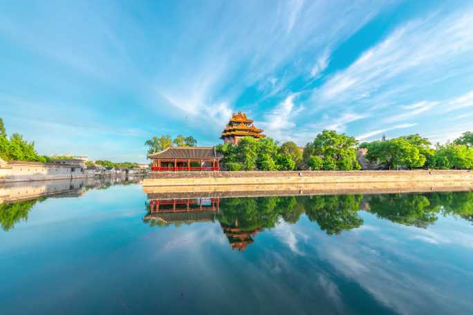 2024北京中轴线故宫角楼大范围移动延时