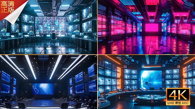 未来量子控制数据中心工作站科技感舞台背景