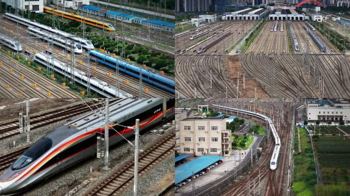 成都动车段动车驶出车辆段 和谐号 复兴号