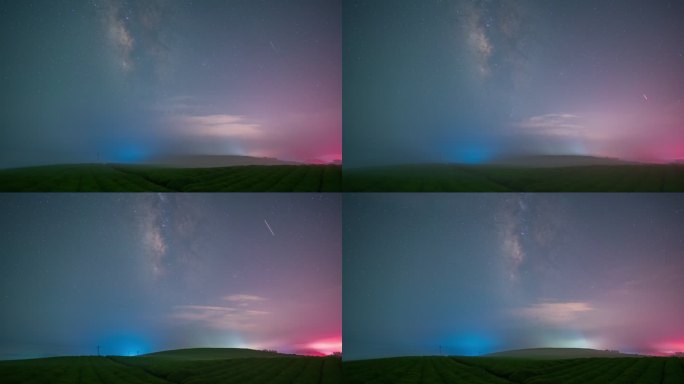 4K贵州遵义湄潭茶海星空